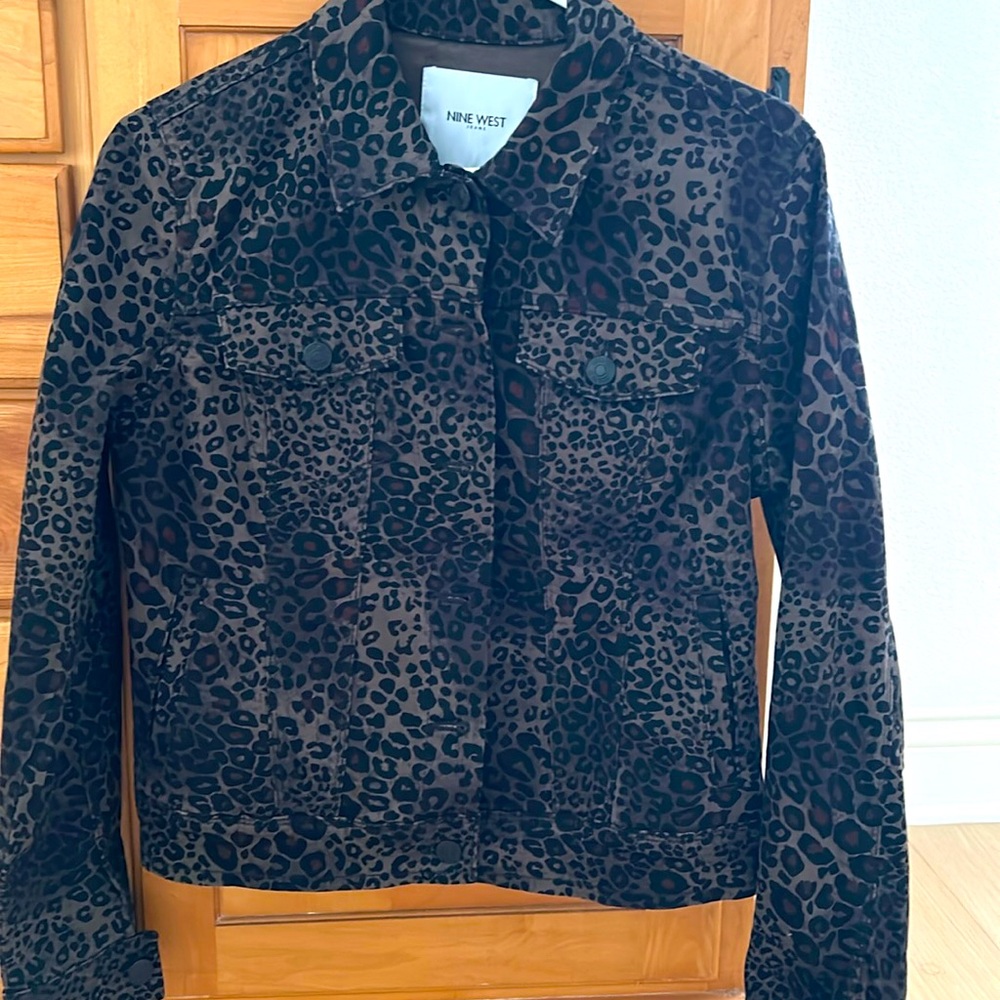Nine West Sara Animal Print Cheetah Jacket Size S
